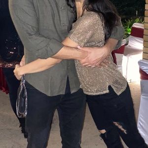 Cute shimmery gold top from One Clothing